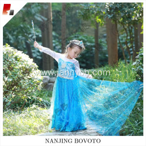 little princess girl blue fairy dress